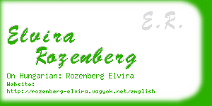 elvira rozenberg business card